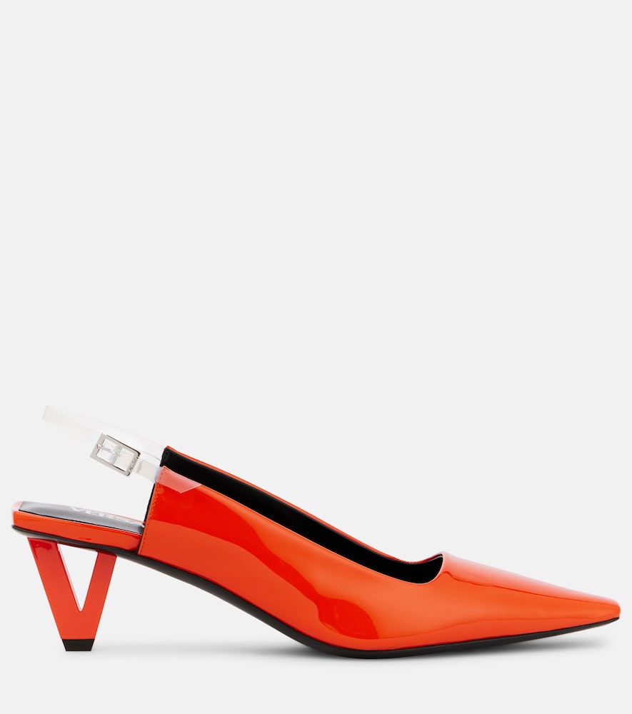 Versace Leather slingback pumps