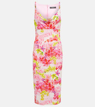 Versace Logo floral  midi dress. 范思哲Logo花卉中长连衣裙