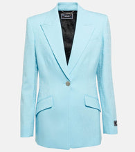 Versace Logo-jacquard wool blazer