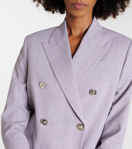 Versace M√É¬©lange wool-blend blazer