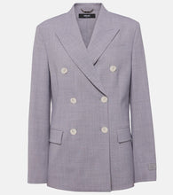 Versace M√É¬©lange wool-blend blazer