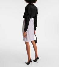 Versace M√É¬©lange wool-blend pencil skirt