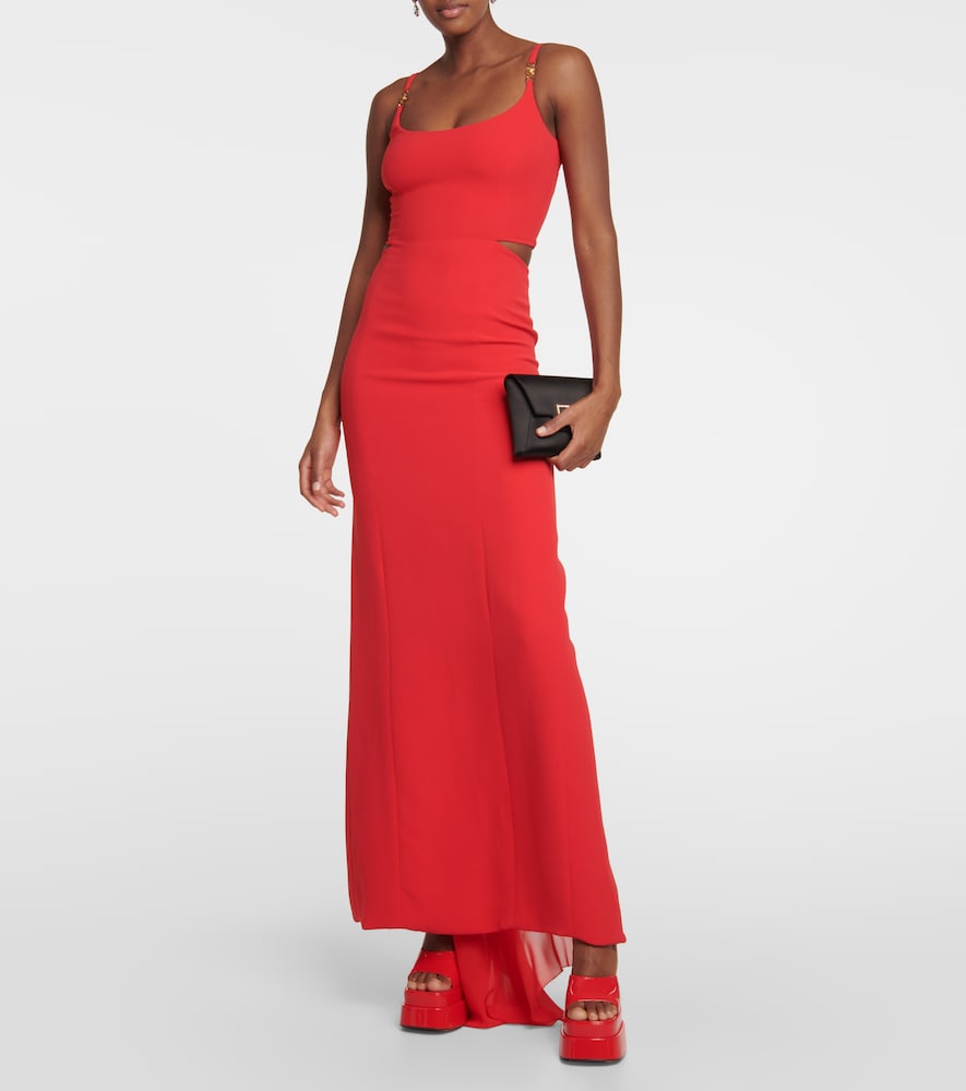Versace Medusa 95' cutout silk gown