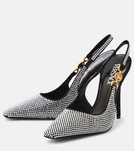 Versace Medusa '95 embellished slingback pumps