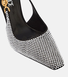 Versace Medusa '95 embellished slingback pumps