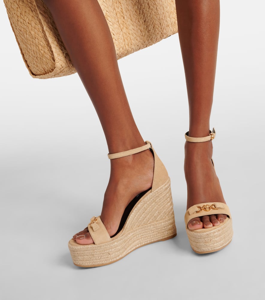 Versace Medusa '95 leather wedge sandals