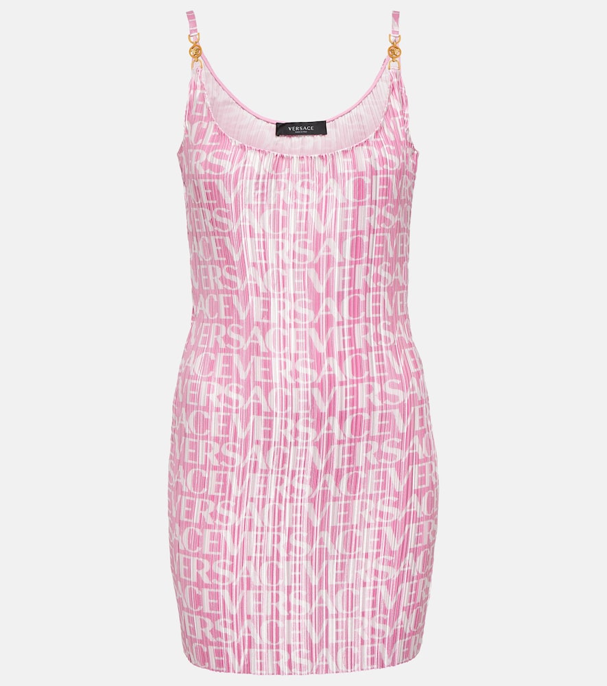 Versace Medusa '95 logo pliss√É¬© minidress. Versace Medusa '95 徽标 pliss√É�© 迷你连衣裙