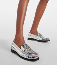 Versace Medusa '95 metallic leather loafers