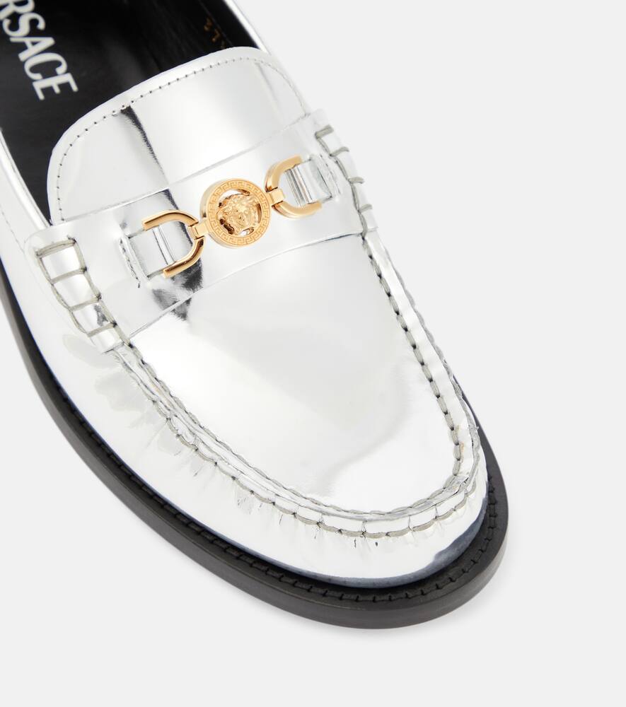 Versace Medusa '95 metallic leather loafers