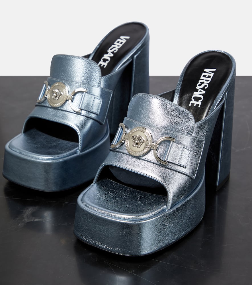 Versace Medusa '95 metallic leather sandals