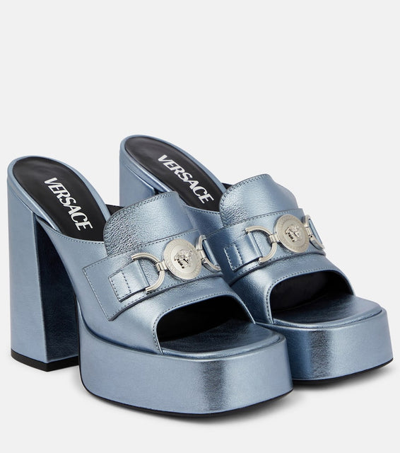 Versace Medusa '95 metallic leather sandals