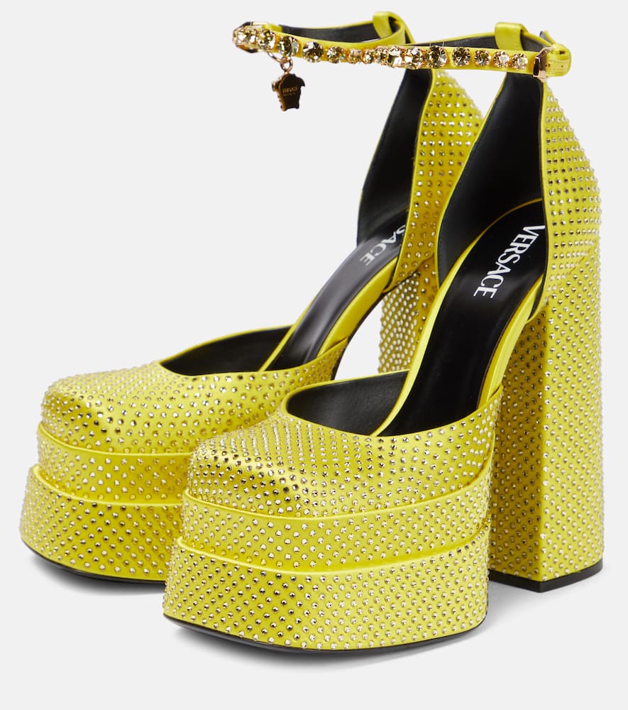 Versace Medusa Aevitas embellished platform pumps