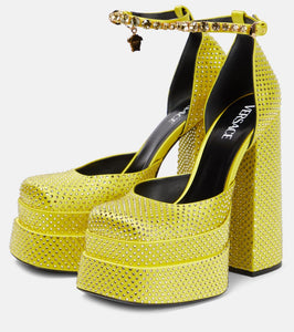 Versace Medusa Aevitas embellished platform pumps