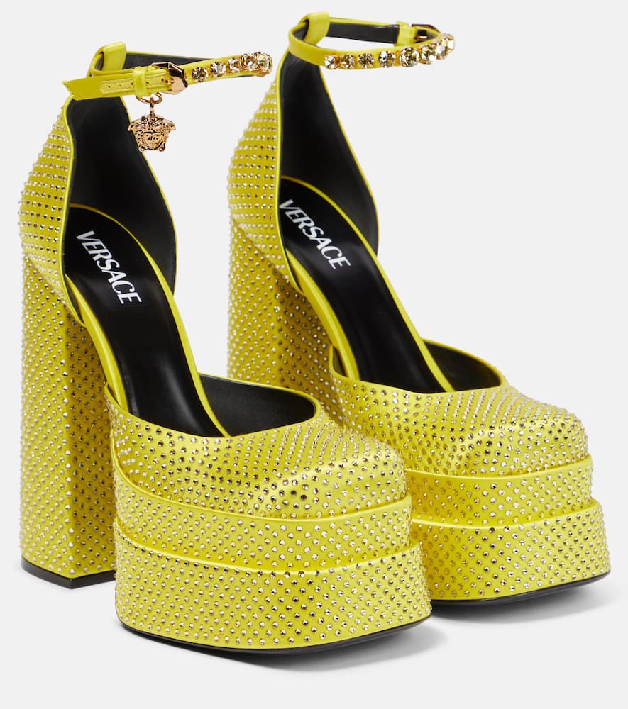 Versace Medusa Aevitas embellished platform pumps