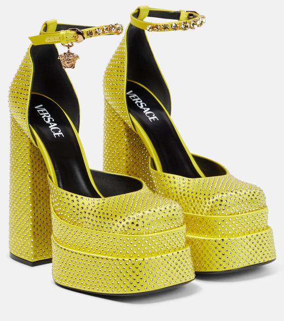 Versace Medusa Aevitas embellished platform pumps