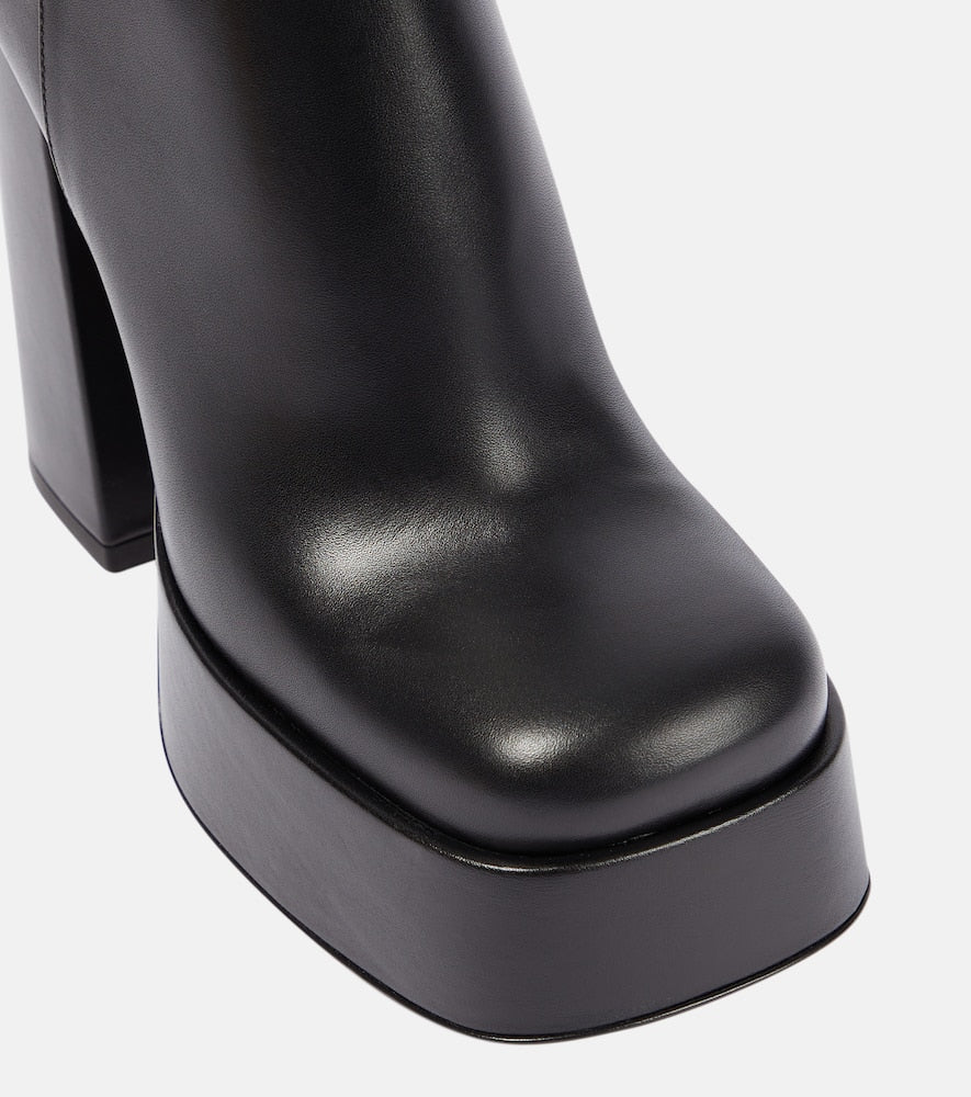 Versace Medusa Aevitas leather platform boots