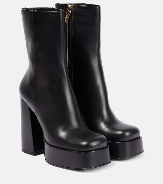 Versace Medusa Aevitas leather platform boots