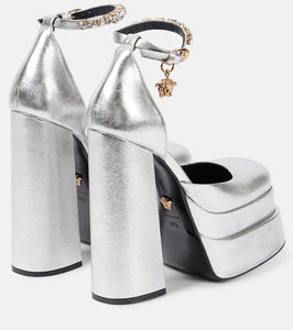 Versace Medusa Aevitas leather platform pumps