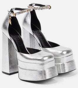 Versace Medusa Aevitas leather platform pumps