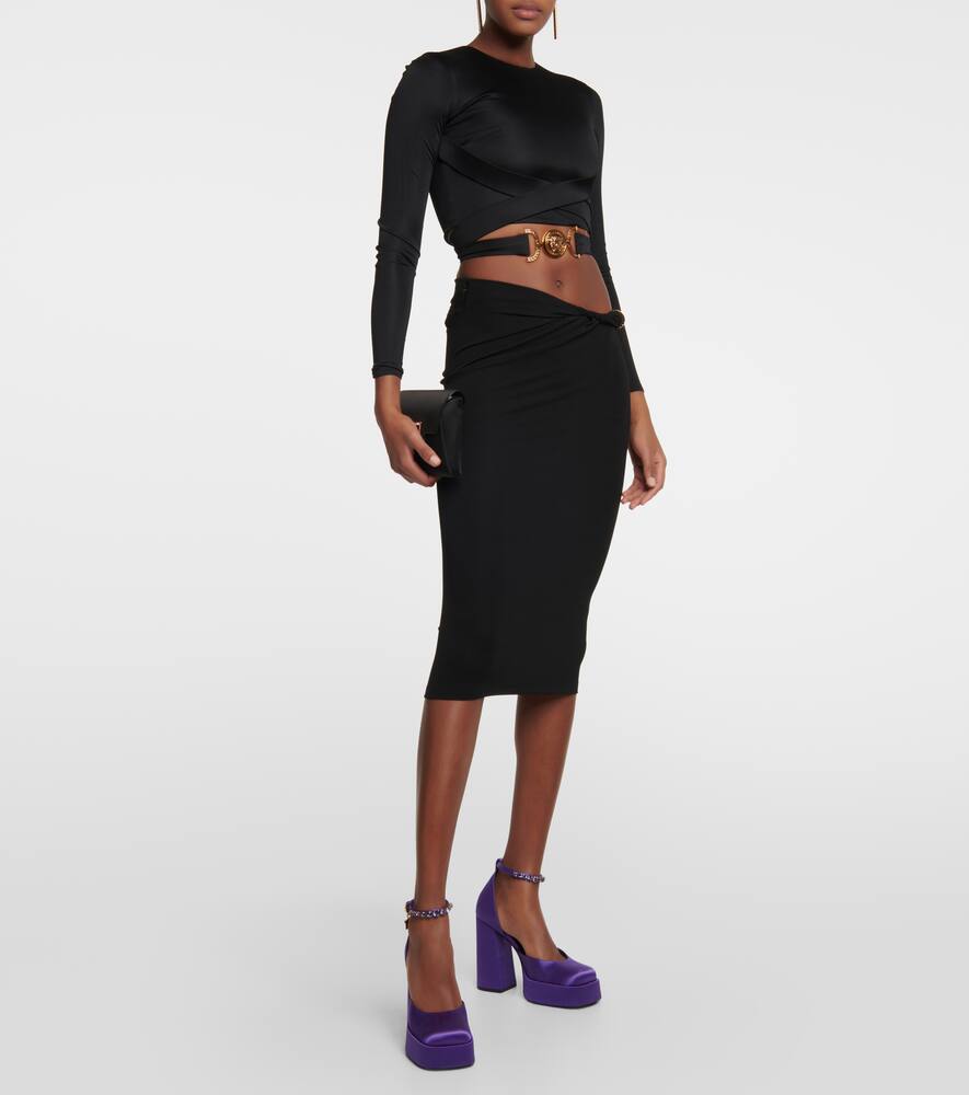 Versace Medusa Aevitas satin platform pumps