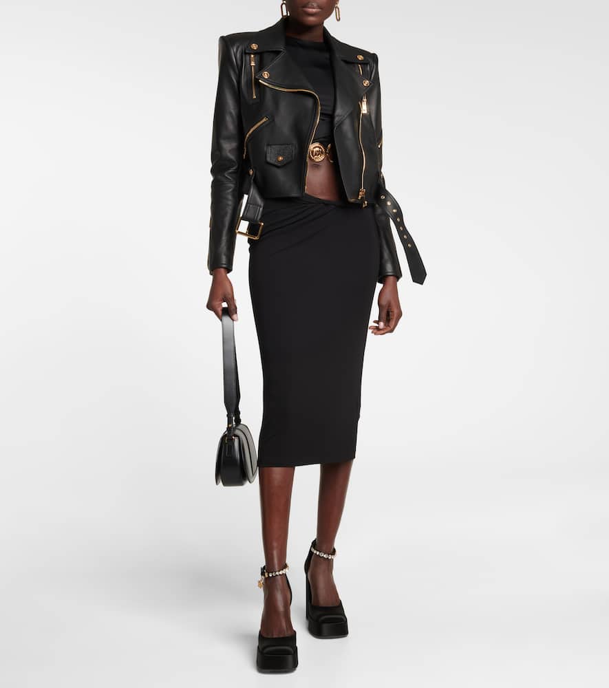 Versace Medusa Aevitas satin platform pumps
