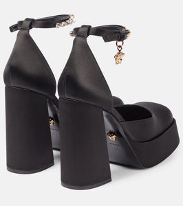 Versace Medusa Aevitas satin platform pumps