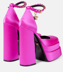 Versace Medusa Aevitas satin platform pumps