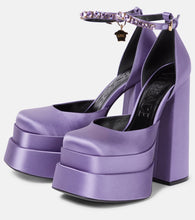 Versace Medusa Aevitas satin platform pumps