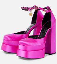 Versace Medusa Aevitas satin platform pumps