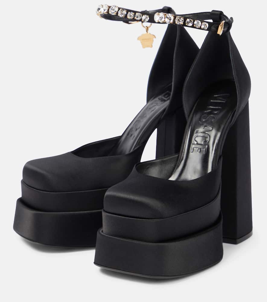 Versace Medusa Aevitas satin platform pumps