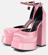 Versace Medusa Aevitas satin platform pumps