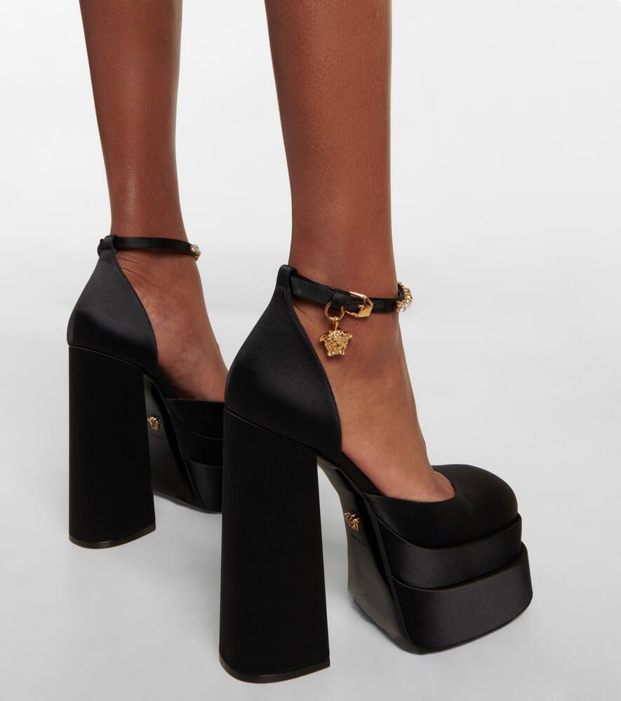 Versace Medusa Aevitas satin platform pumps