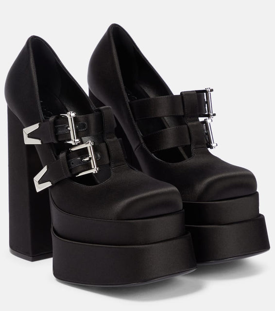 Versace Medusa Aevitas satin platform pumps