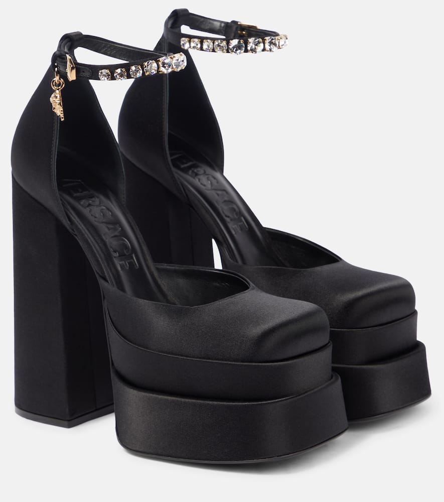 Versace Medusa Aevitas satin platform pumps