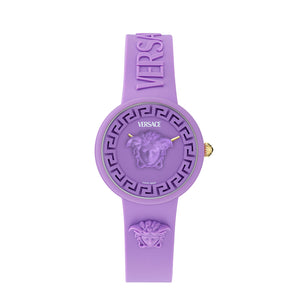 Versace Medusa Pop Purple Dial and Purple Silicone Strap Watch 38mm - VE8J00224