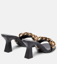 Versace Medusa chain-trimmed leather sandals