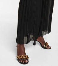 Versace Medusa chain-trimmed leather sandals