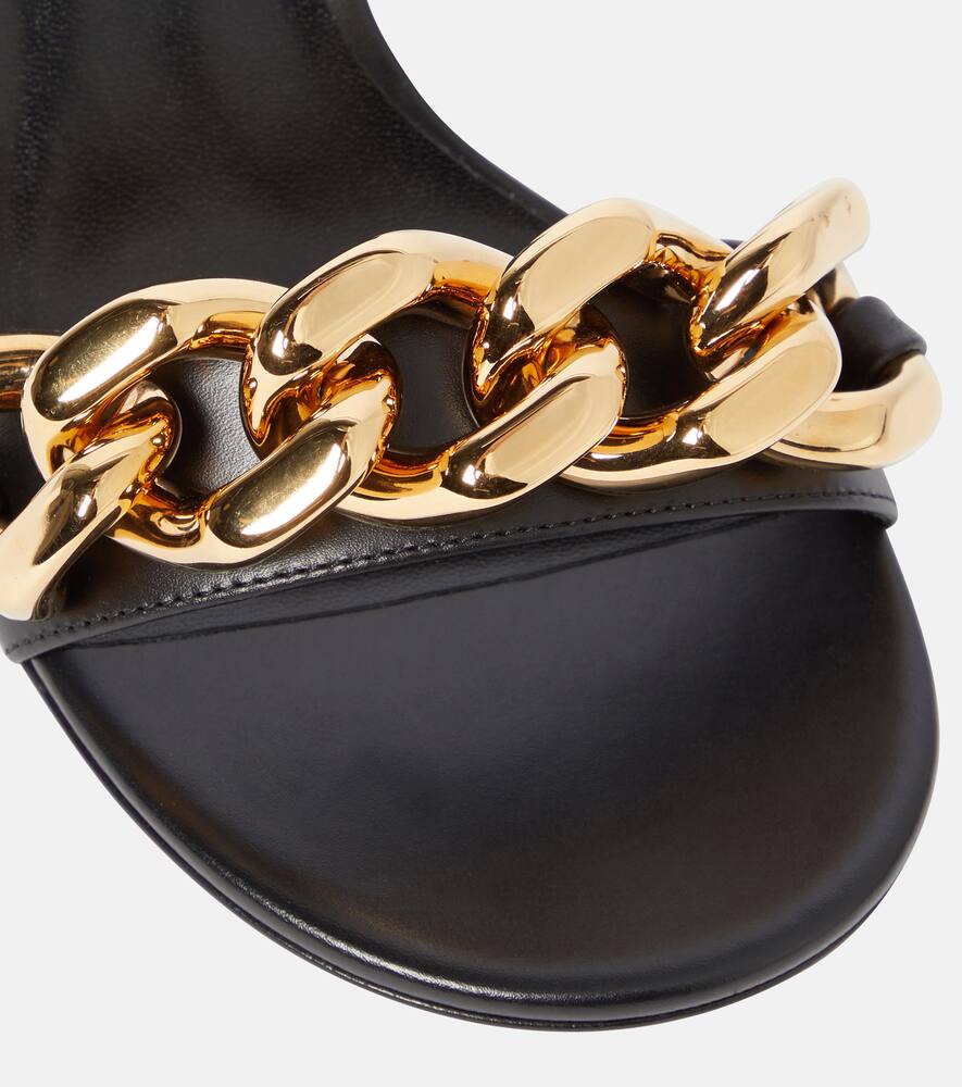 Versace Medusa chain-trimmed leather sandals