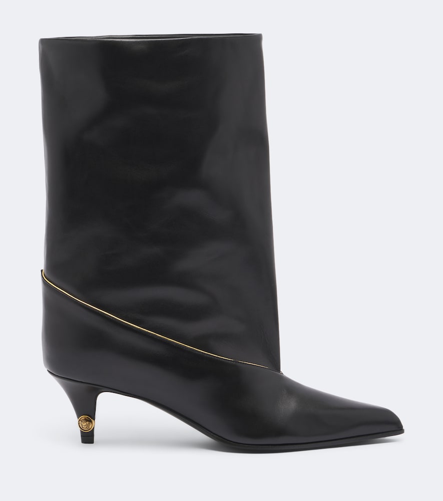 Versace Medusa leather mid-calf boots