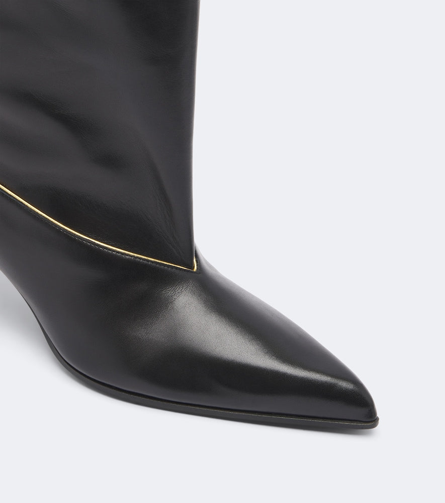 Versace Medusa leather mid-calf boots