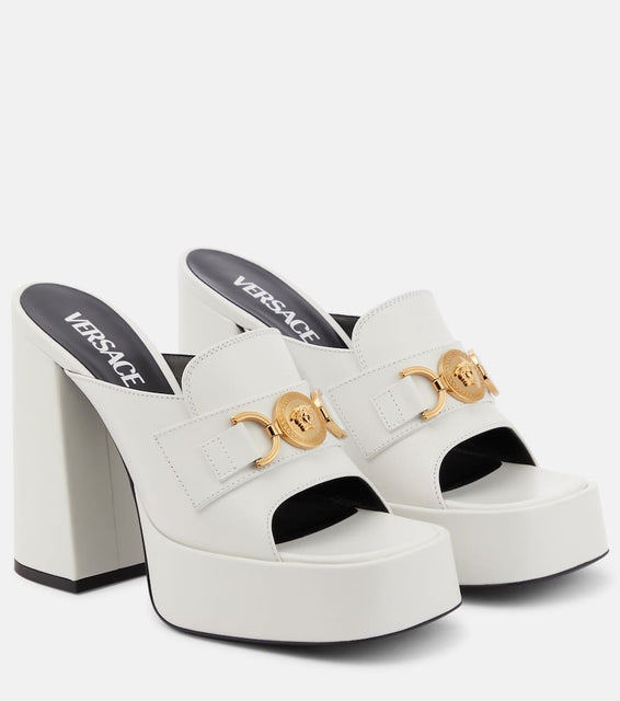 Versace Medusa leather mules