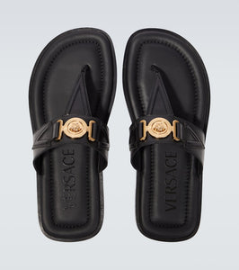 Versace Medusa leather thong sandals