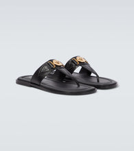 Versace Medusa leather thong sandals