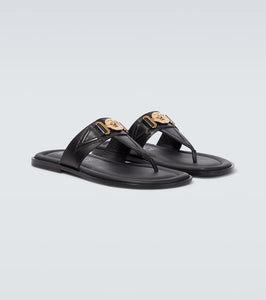 Versace Medusa leather thong sandals