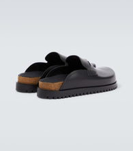 Versace Medusa logo leather mules