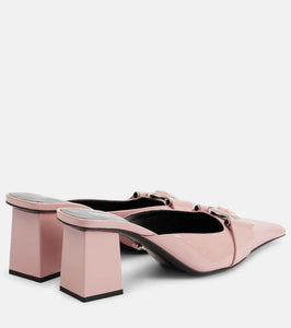 Versace Medusa patent leather mules