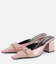 Versace Medusa patent leather mules