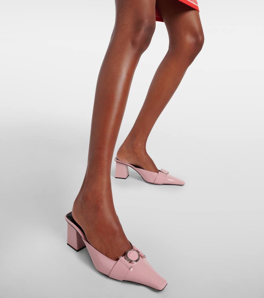 Versace Medusa patent leather mules