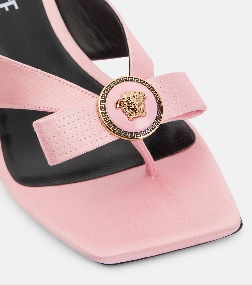 Versace Medusa satin thong sandals