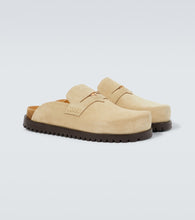 Versace Medusa suede clogs